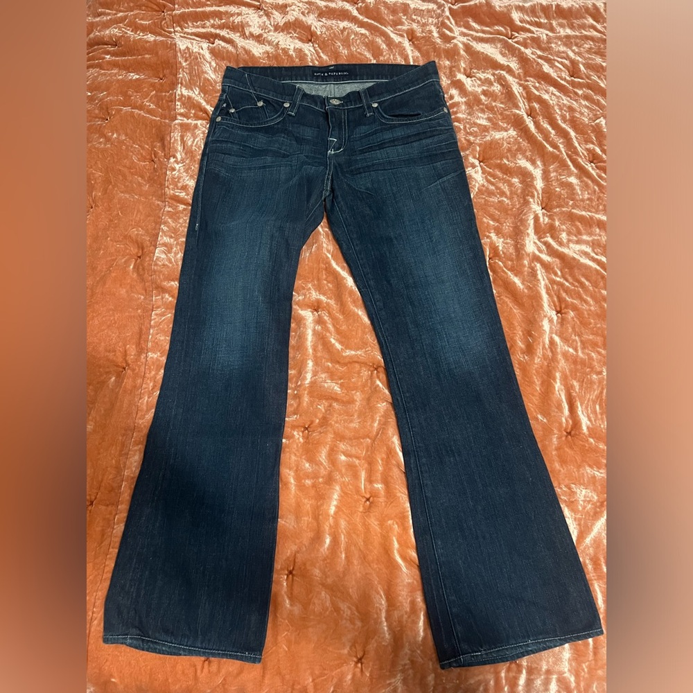 VINTAGE Rock & Republic Kasandra Dark Indigo Rinse Blue Bootcut Jeans Lowrise 29